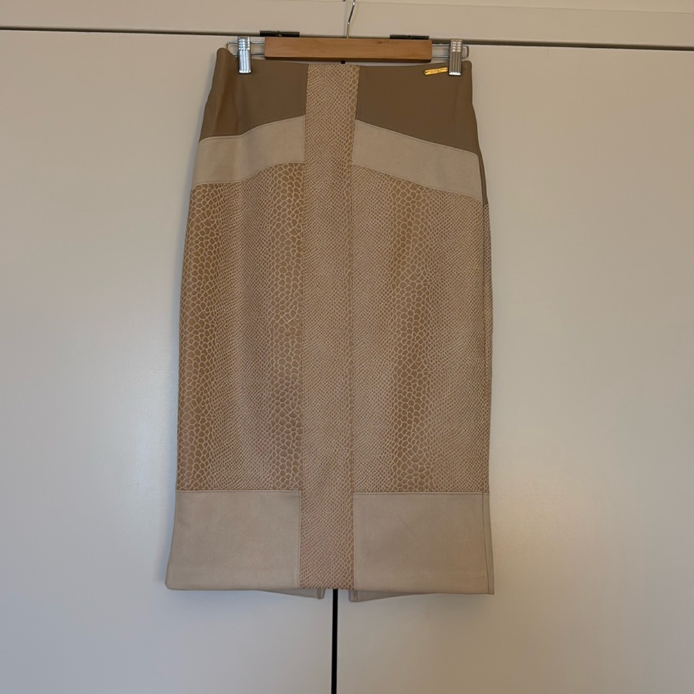 Marc Jacob’s Latte/Snakeprint Midi Skirt